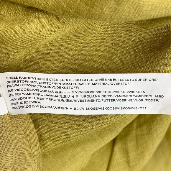 J.O.A~NWT~Cold Shoulder Fit & Flare Mini Dress~Pouf‎ Sleeves~Chartreuse~Sz M - Picture 9 of 11